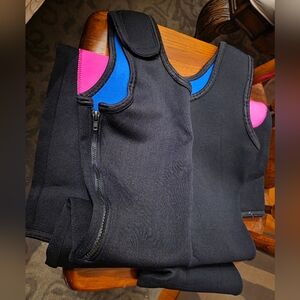 Black and Blue Women's Swim One Piece